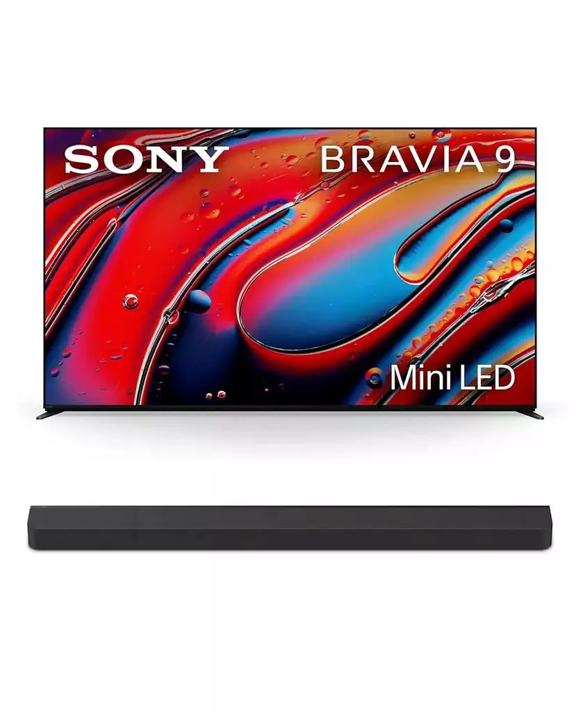 SONY K85XR90 85" XR90 Series Bravia Mini LED HDR QLED 4K Google TV with a Sony HT-A9000 BRAVIA Theater Bar Soundbar with Dolby Atmos (2024)