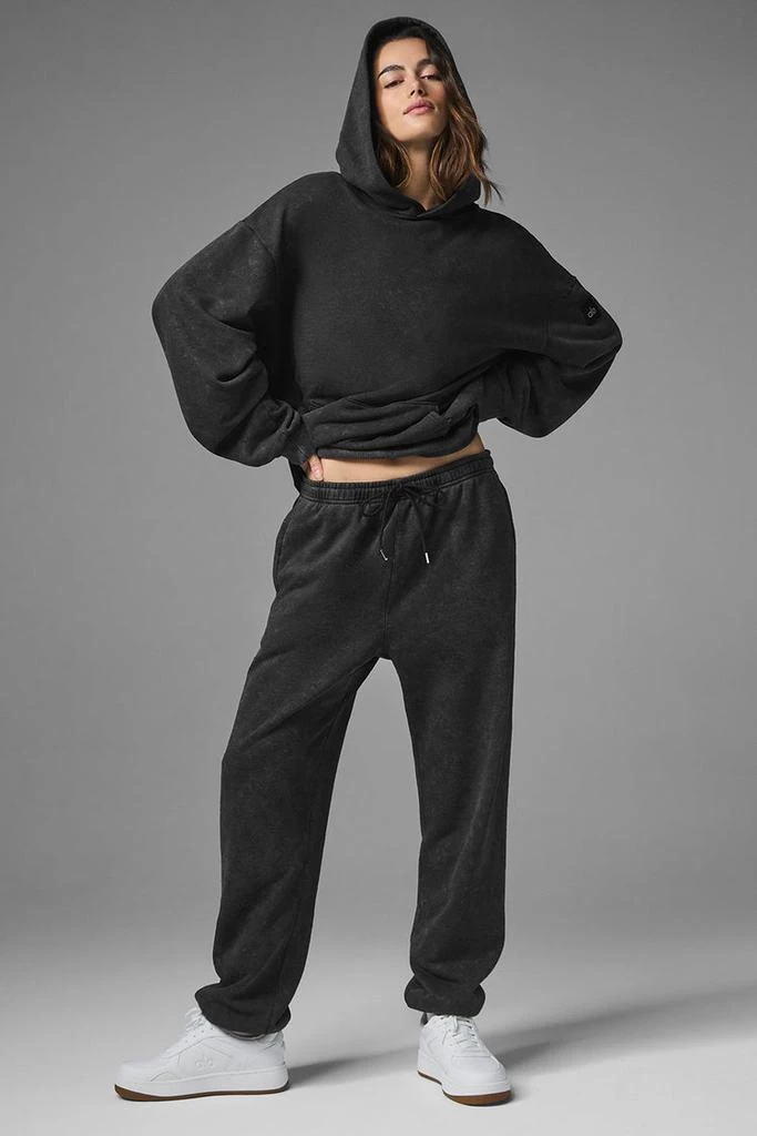 Sweatpants Alo Yoga Black Hoodie Alo Chill Vintage Wash Hoodie