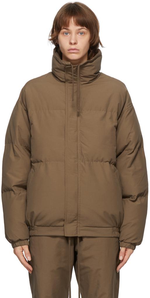 Essentials SSENSE Exclusive Brown Puffer Jacket
