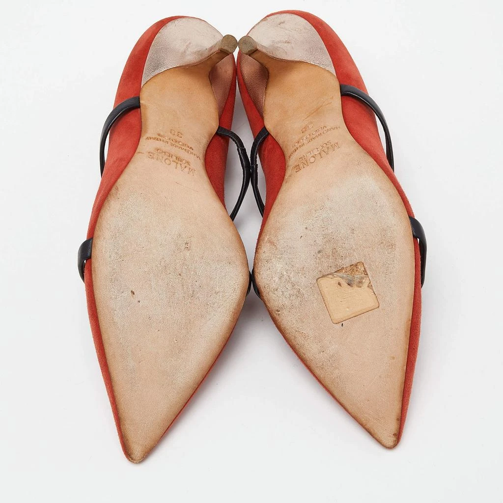 Malone Souliers Malone Souliers Brick Moire Canvas and Leather Maureen Pumps Size 38 6