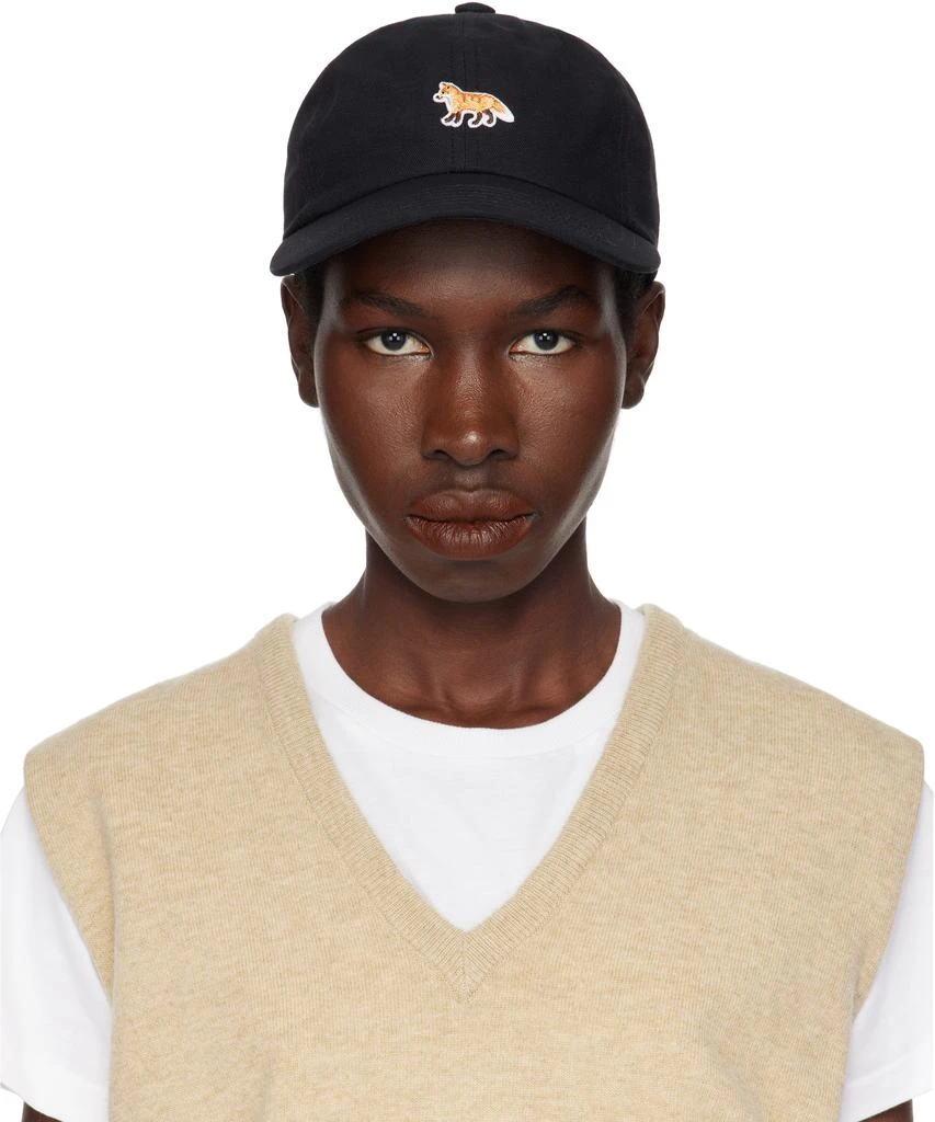 Maison Kitsune Black Baby Fox Cap