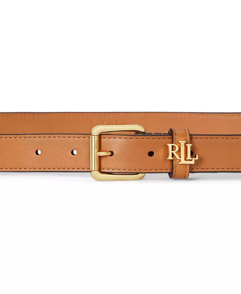 Ralph Lauren Women's Logo-Keeper Leather Skinny Belt