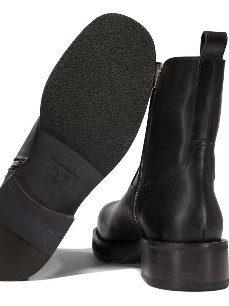 Acne Studios Acne Studios Leather Waxed Ankle Boots 5