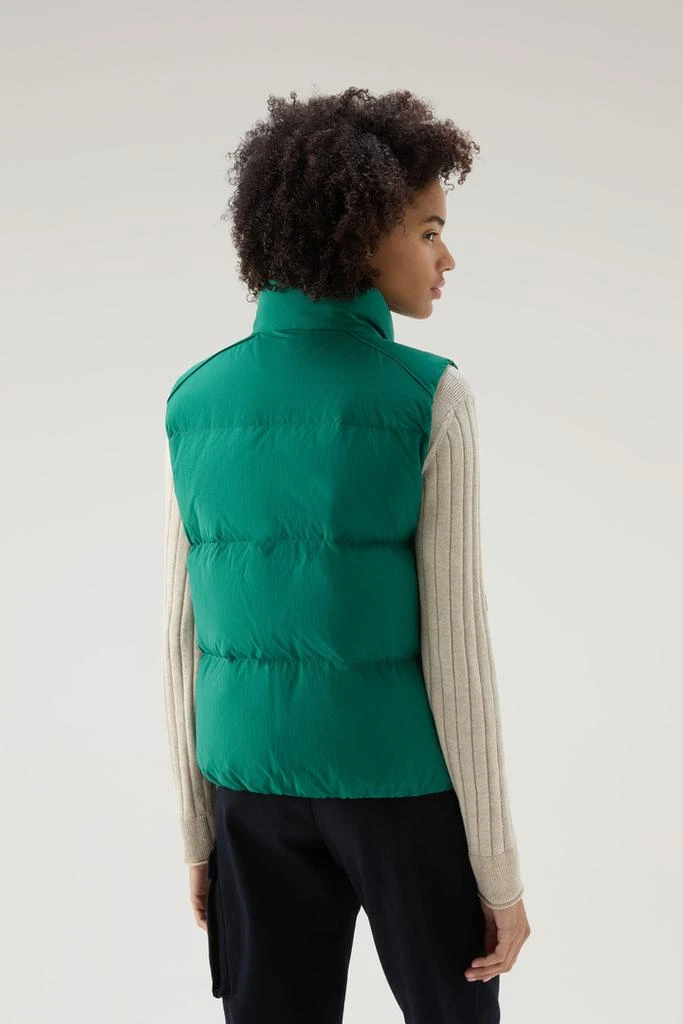 WOOLRICH Quilted Vest in Eco Taslan Nylon - Women - Green 3