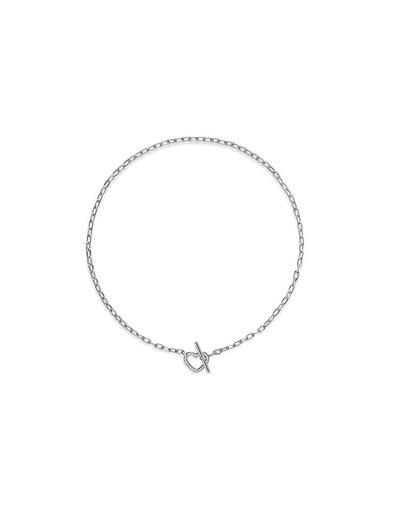 David Yurman DY Madison Heart Toggle Chain Necklace in Sterling Silver 2