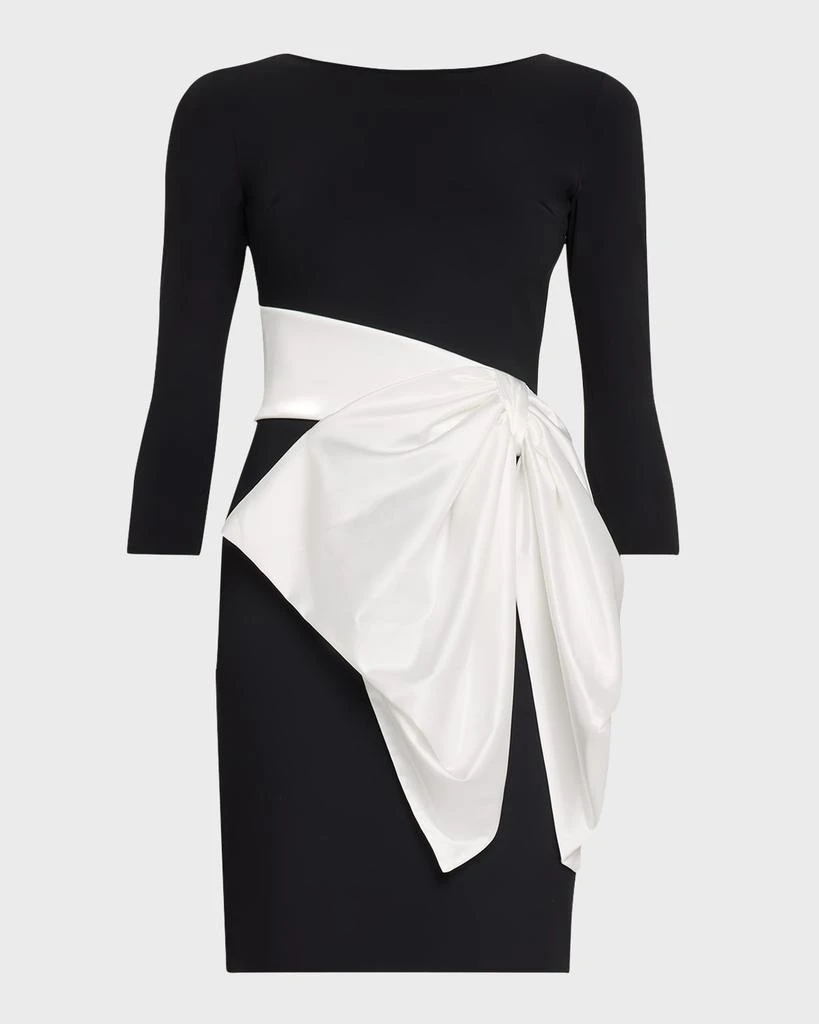Chiara Boni Boat-Neck Bow Mini Dress 1