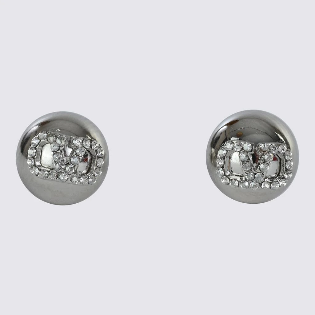Valentino Silver Tone Brass Earrings 1