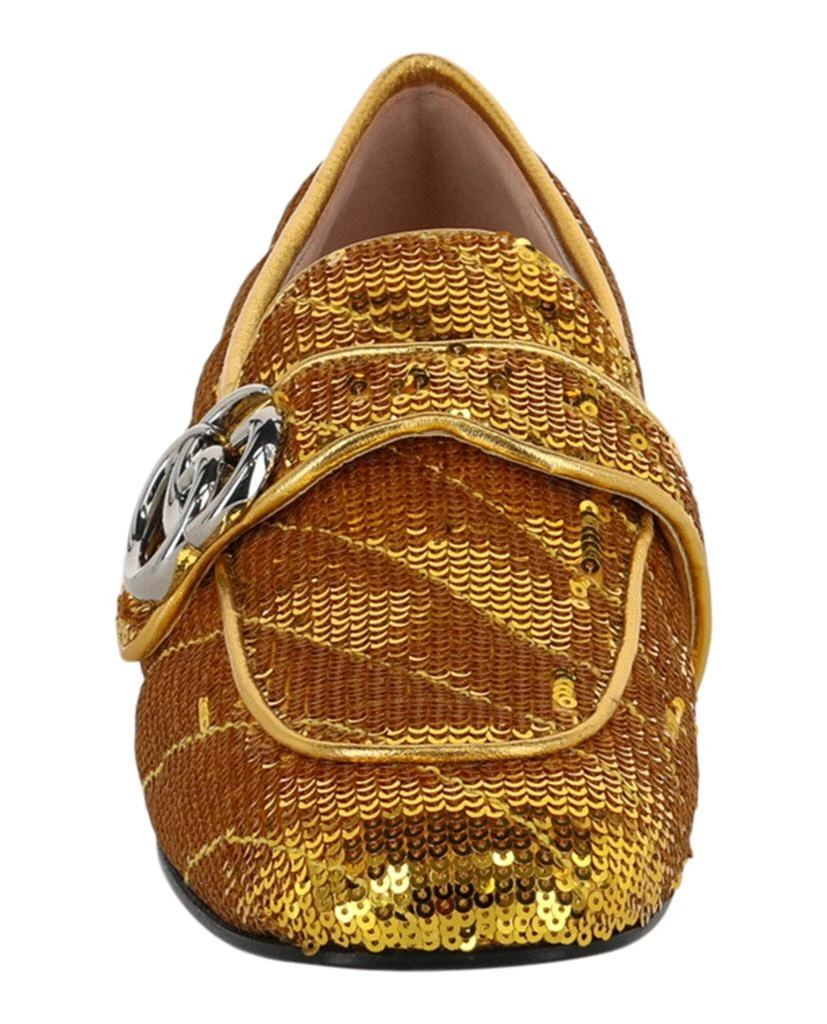Gucci Sequin Satin Matelasse GG Marmont Loafers 4