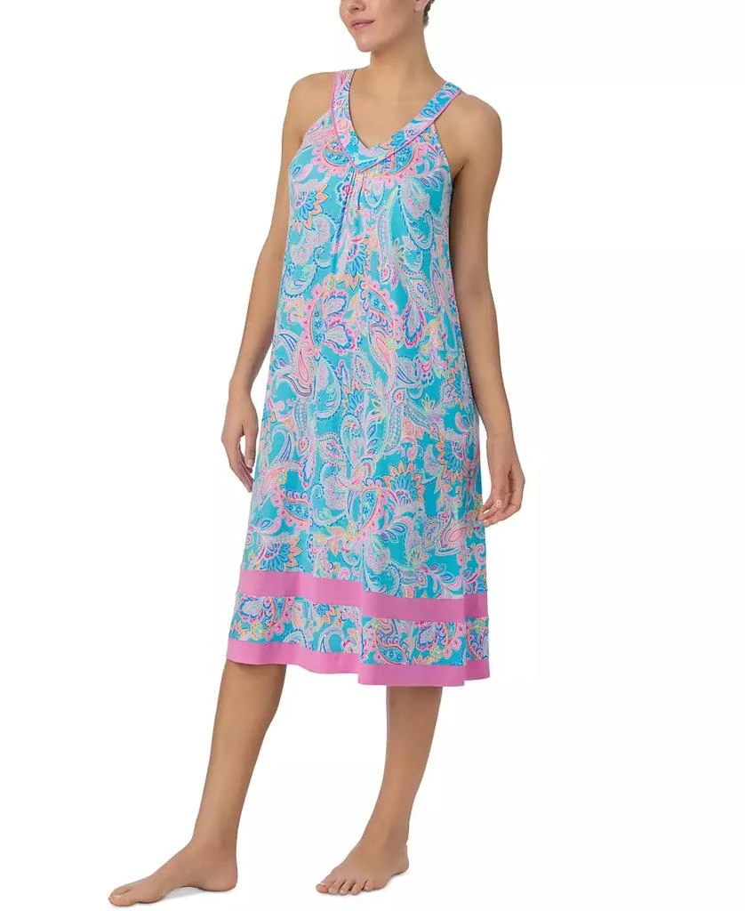 Ellen Tracy Women's Sleeveless Paisley Nightgown 3