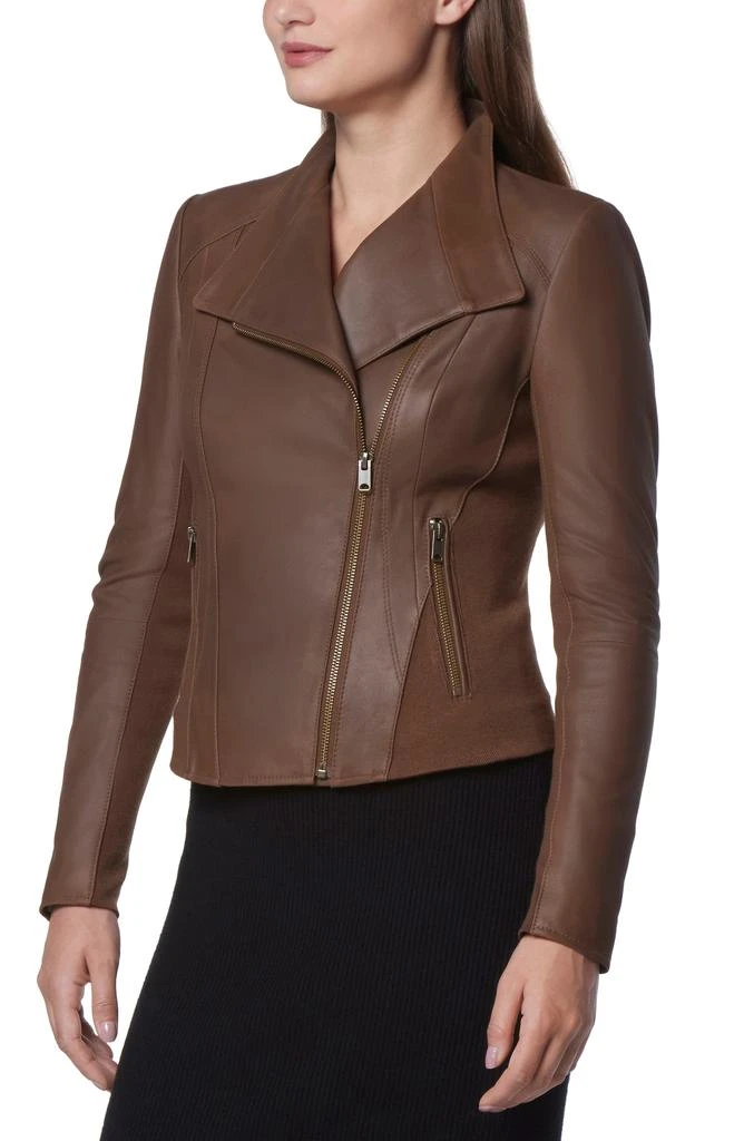 Andrew Marc Felix Leather Moto Jacket with Knit Panels 6