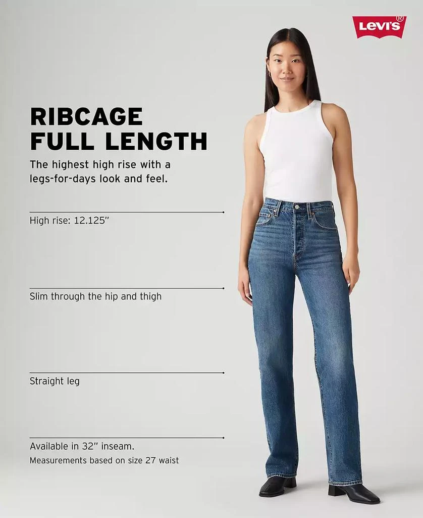 Levi's Women's Ribcage High-Rise Straight-Leg Jeans 4