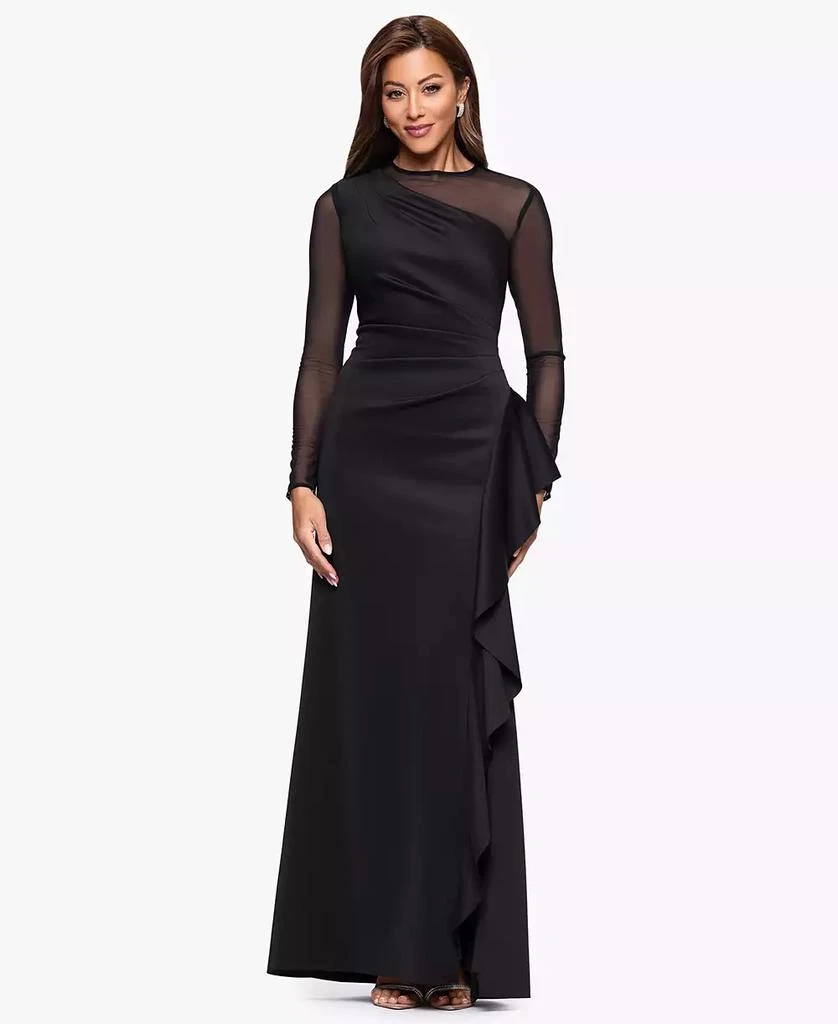 long sleeve empire dress Stripe Empire Waist Long Sleeve Dress – Riah Fashion main image 0