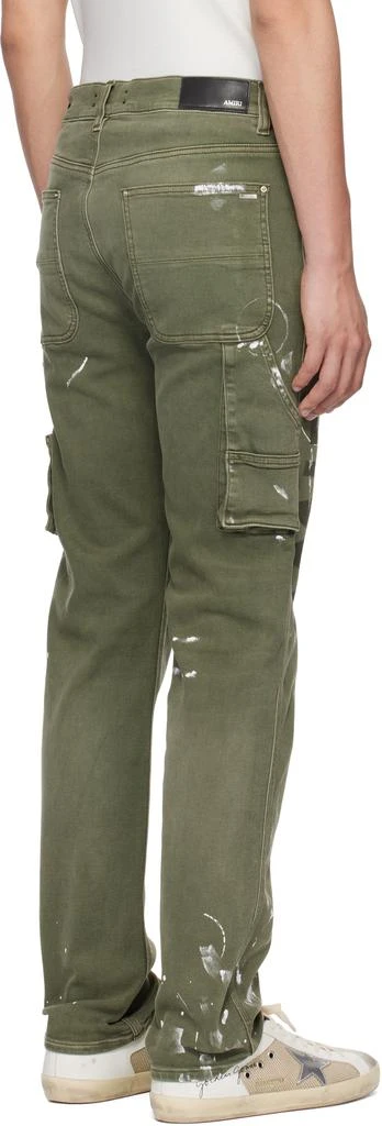 AMIRI Khaki Army Logo Painted Slim Workman Jeans 3