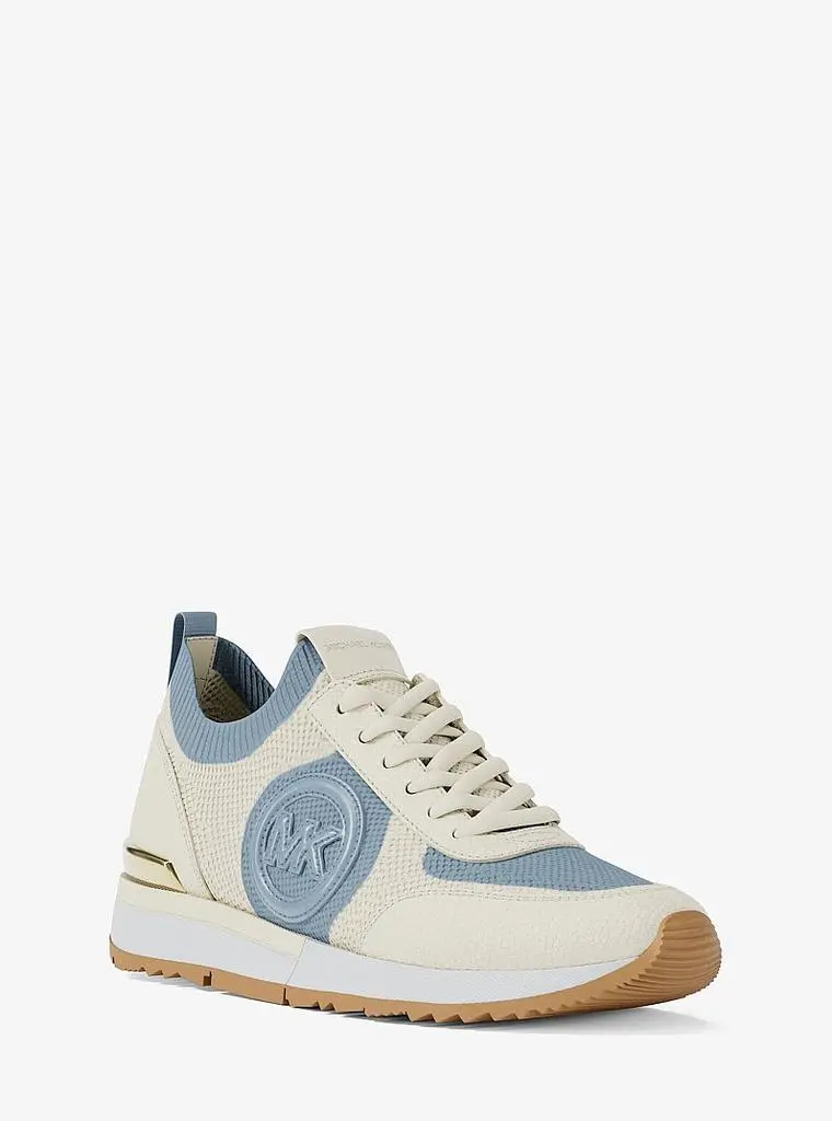 Michael Kors Jenkins Two-Tone Stretch Knit Trainer