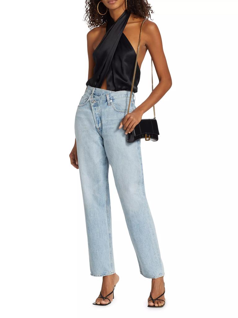 Cami NYC Steph Crossover Silk Bodysuit