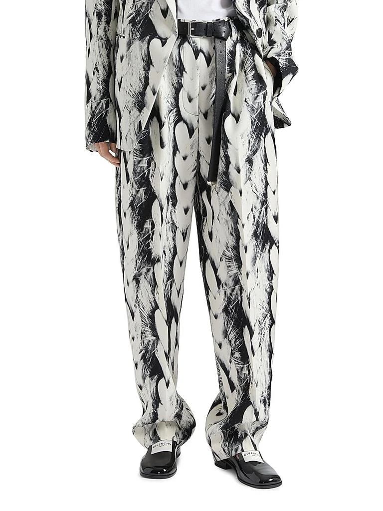 Givenchy Two-Pleat Pants in Wool with Hair Print 2