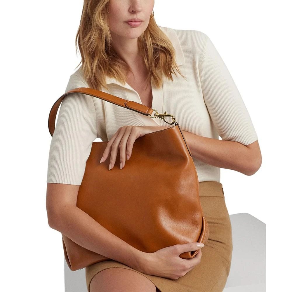 Lauren Ralph Lauren Kassie Large Leather Shoulder Bag 2