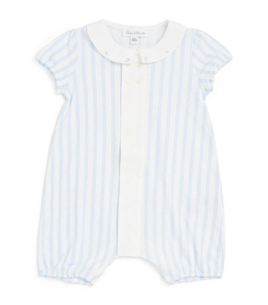 Tartine et Chocolat Cotton Striped Playsuit (0-18 Months) 1