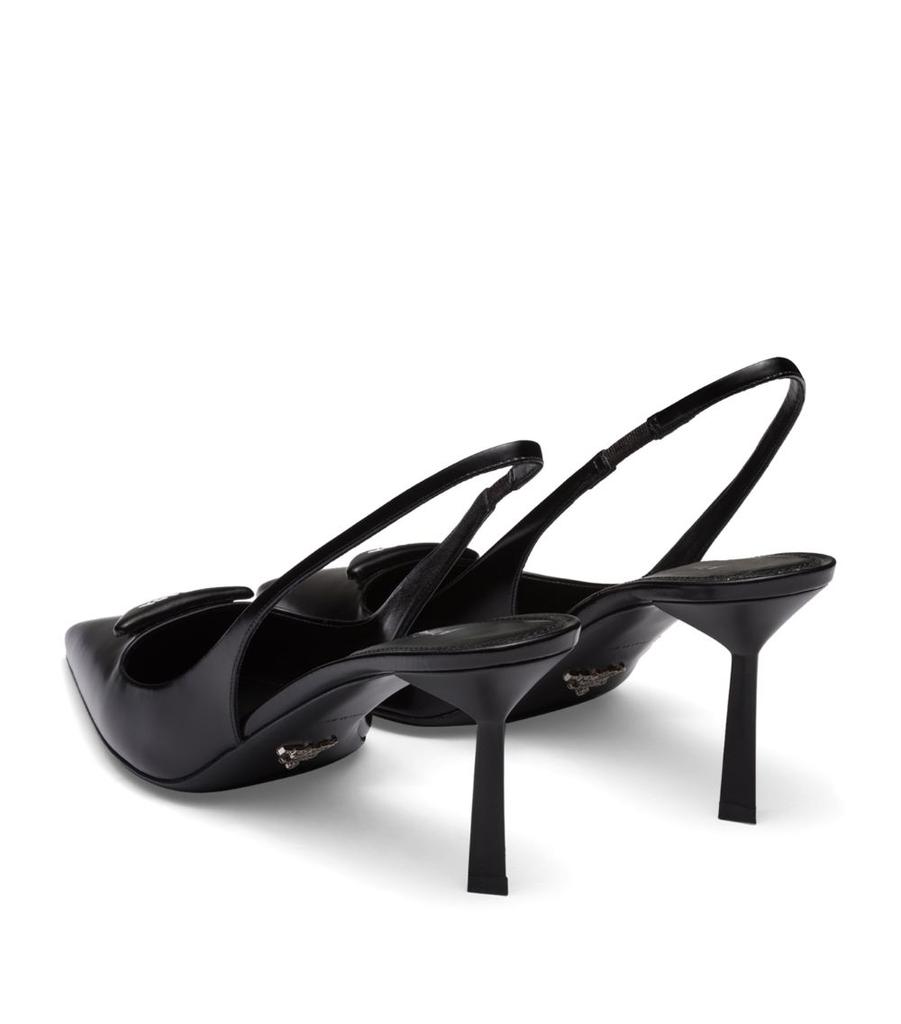 【PRADA】 Brushed Leather Slingback Pumps Prada Brushed Leather Slingback Pumps | Saks Fifth Avenue