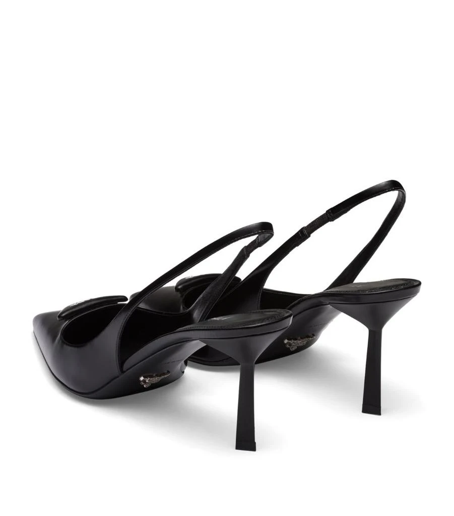 Prada Brushed Leather Slingback Pumps 75 3