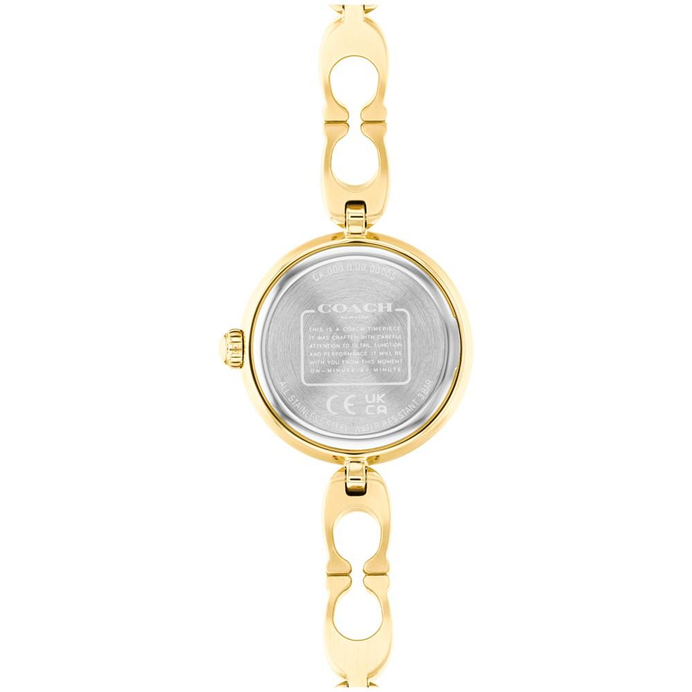 COACH Women's Gracie Quartz Gold-Tone Stainless Steel Bangle Watch 23mm