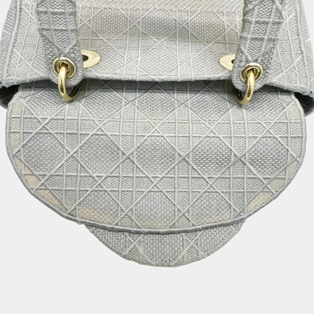 Dior Dior Grey Canvas Medium Cannage Lady D-Lite Tote Bag 8