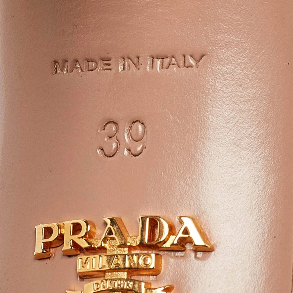 Prada Prada Gold Leather Platform Ankle Strap Sandals Size 39 7