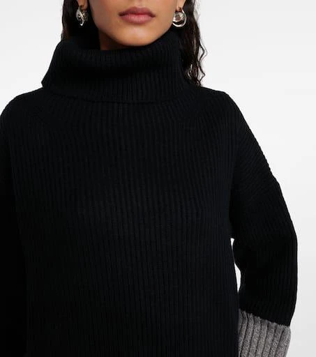 Joseph Colour Block wool and cashmere turtleneck sweater 4