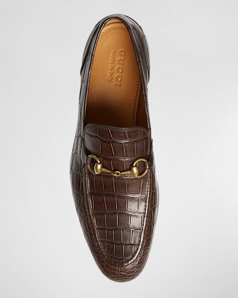Gucci Men's Jordaan Crocodile Loafers 4