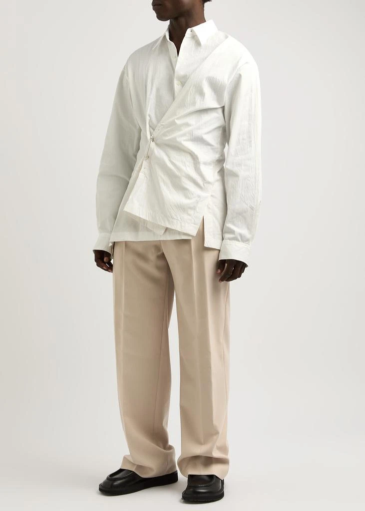 Dries Van Noten Wide-leg wool trousers 4