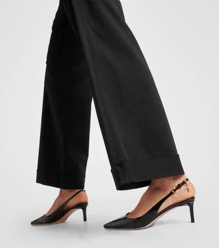 Tom Ford Angelina croc-effect leather slingback pumps 4