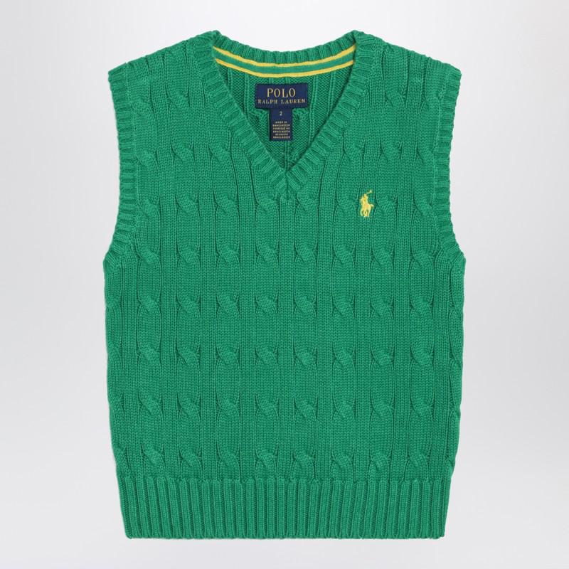 Ralph Lauren Green cable-knit cotton vest