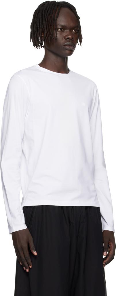 White Long Sleeve Regular Fit T-shirt – On Sale Now with Up to 10