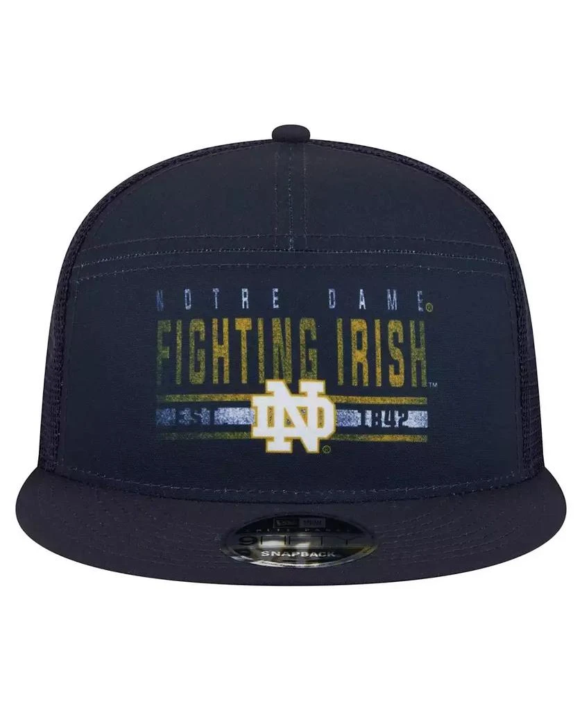 New Era Men's Navy Notre Dame Fighting Irish Split Panel 9FIFTY Snapback Trucker Hat 2
