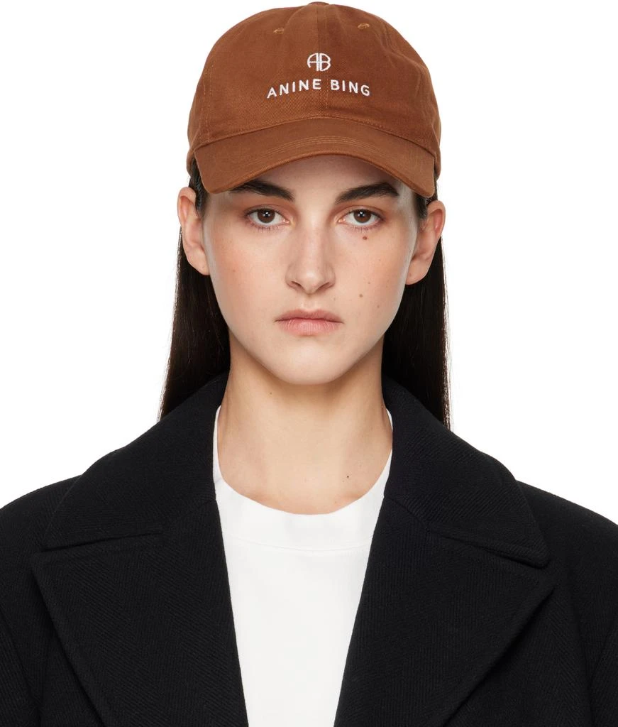 ANINE BING Brown Jeremy Baseball Cap 1
