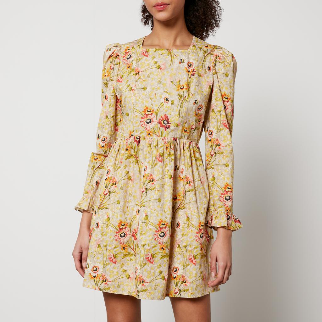 Batsheva X Laura Ashley Batsheva X Laura Ashley Prairie Floral-Print Cotton Mini Dress