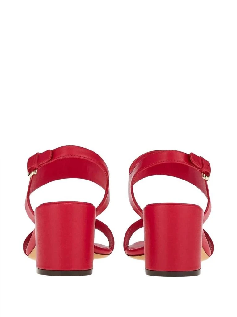 Salvatore Ferragamo Women
s Gancini-Plaque Block-Heel Sandals In Red 3