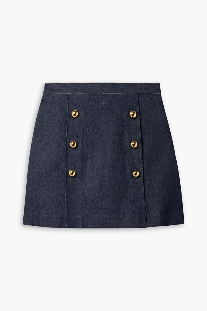 ADAM LIPPES Embellished denim mini skirt