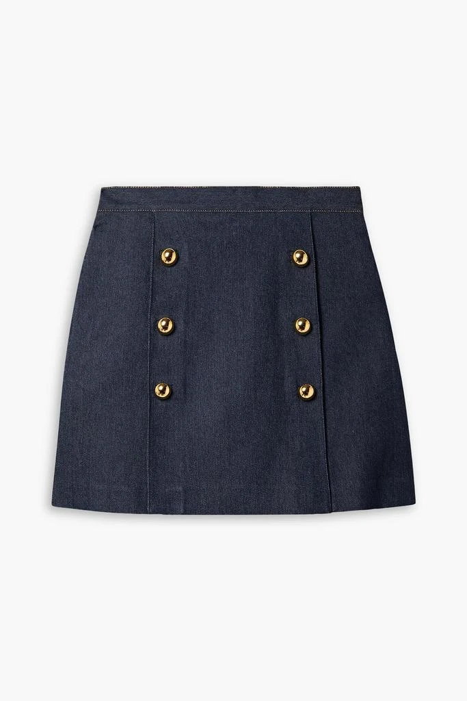 ADAM LIPPES Embellished denim mini skirt 1