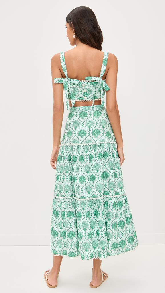 SAYLOR Kaitlin Palm Midi Skirt Set
