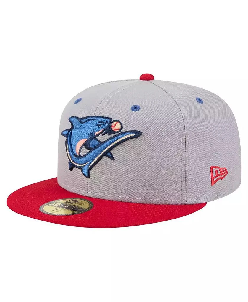New Era Men's Gray/Red Clearwater Threshers Authentic Collection 59FIFTY Fitted Hat 1