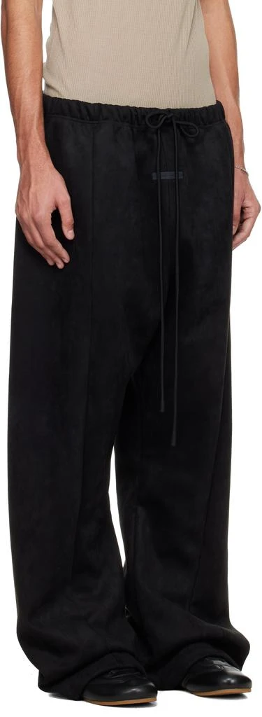 Essentials Black Holiday Flare Faux-Suede Sweatpants 2