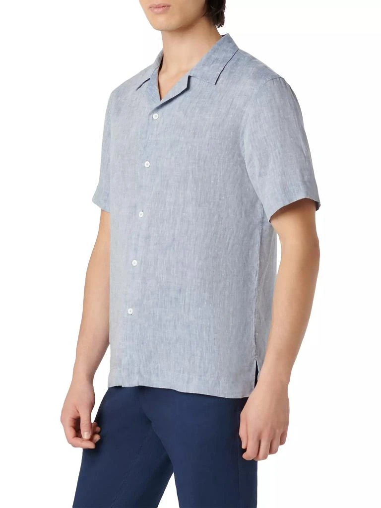 BUGATCHI Camp Linen Short-Sleeve Shirt 4
