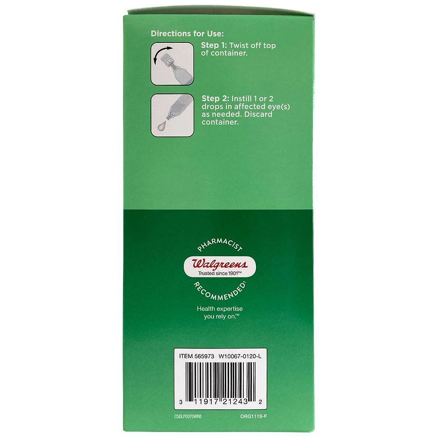 Walgreens Lubricant Preservative Free Eye Drops 4