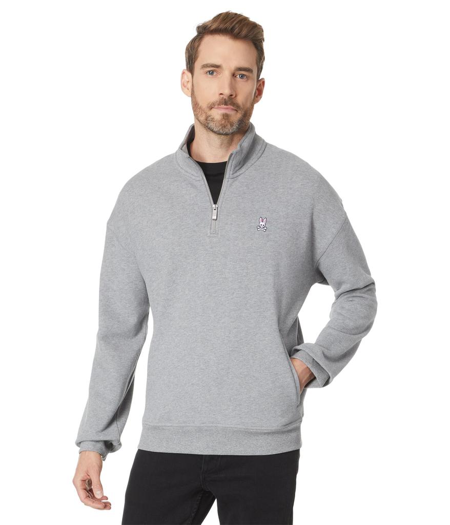 Psycho Bunny Yorkville Relaxed Fit Fleece 1/2 Zip Popover