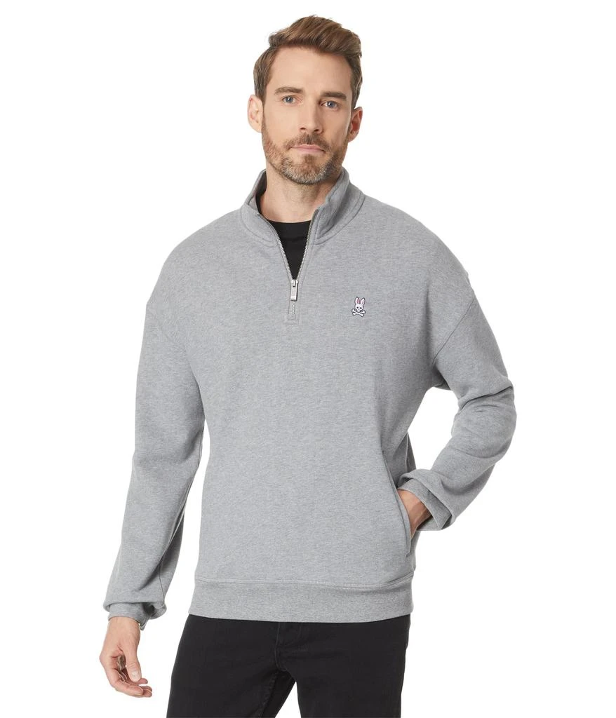 Psycho Bunny Yorkville Relaxed Fit Fleece 1/2 Zip Popover 1