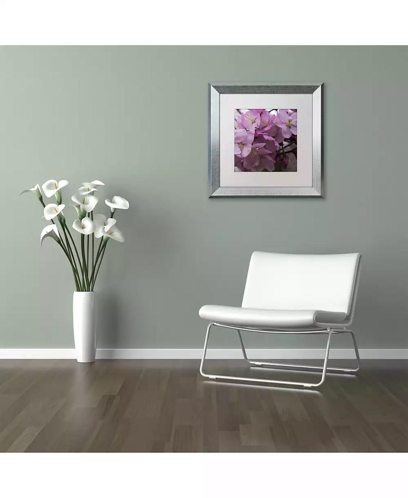 Trademark Global Kurt Shaffer 'Cherry Blossom Cluster' Matted Framed Art - 11" x 11"