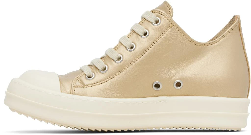 Rick Owens Gold Hollywood Low Sneaks Sneakers 3
