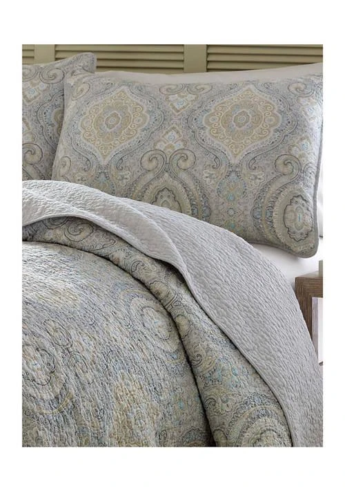 Tommy Bahama Bahama Turtle Cove 3 Piece Paisley Cotton Quilt Set 3