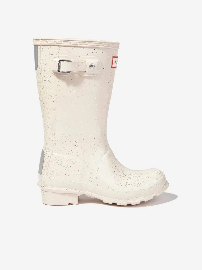 Hunter Hunter Kids Original Giant Glitter Wellingon Boots in Ivory 1